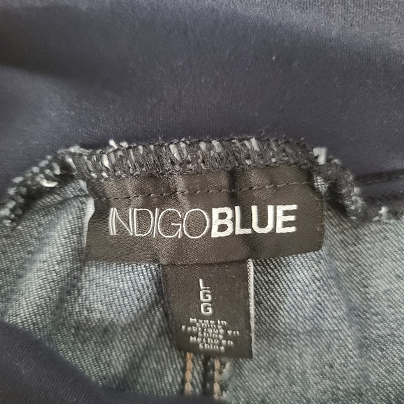 Indigo blue maternity Skinny jeggings with tummy support medium wash siz… - Picture 4 of 6